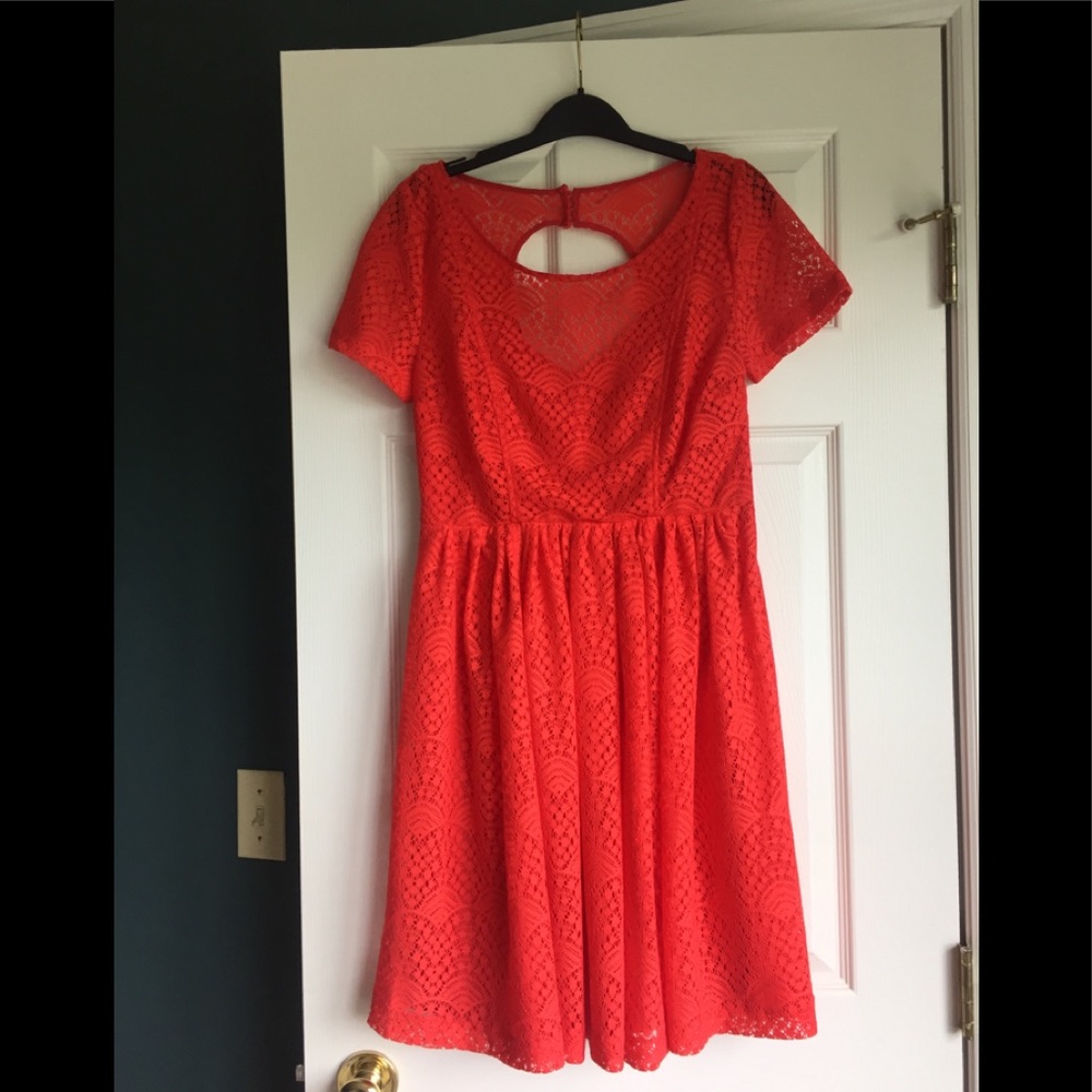 Plenty by Tracy Reese red lace dress, size M